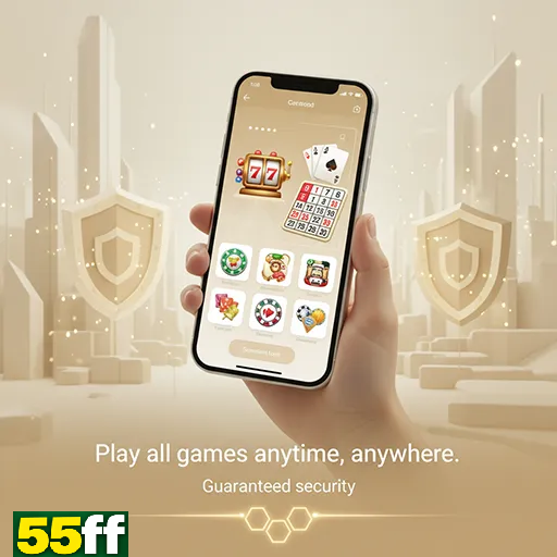Sessão de jogo em andamento no aplicativo 55ff para Android