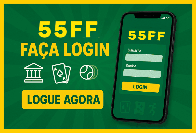 Imagem destacando login seguro na 55FF para novos usuários